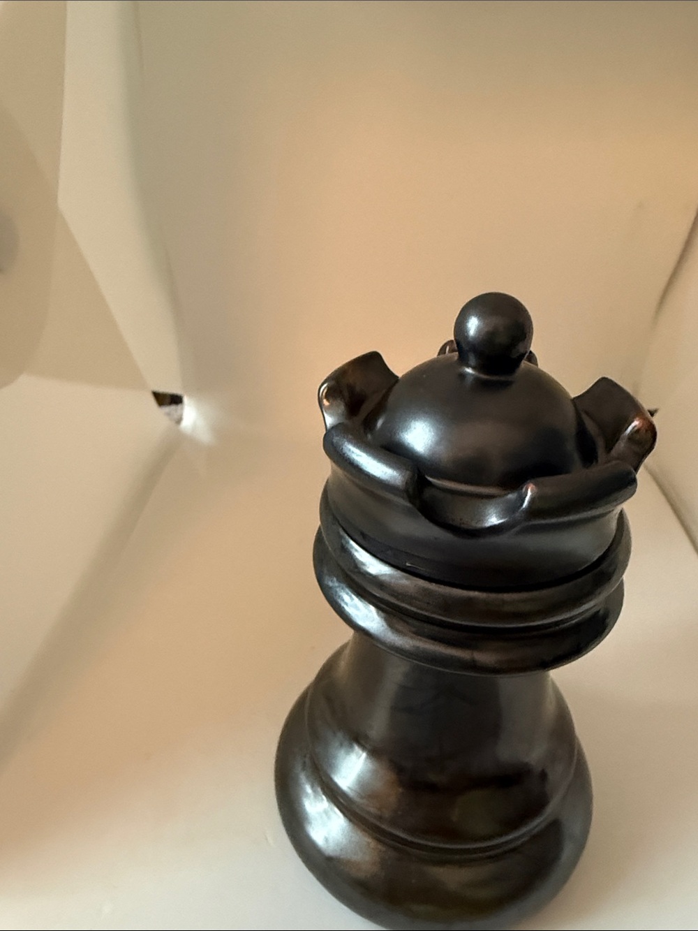 Decorative Black Resin Chess Rook -(Jar) - Picture 14 of 17